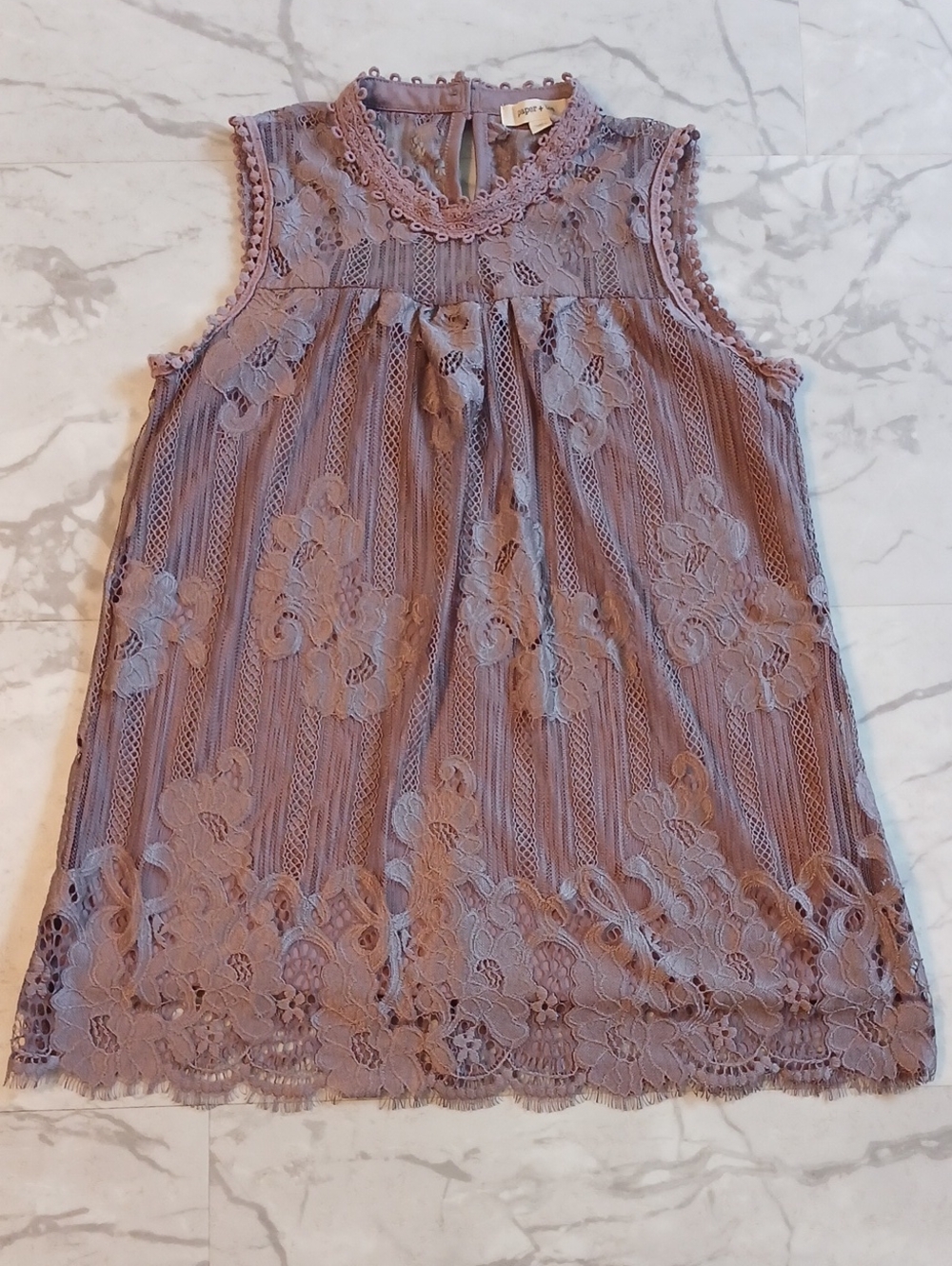 Paper + Tee Bohemian Lace Cottagecore Feminine Top